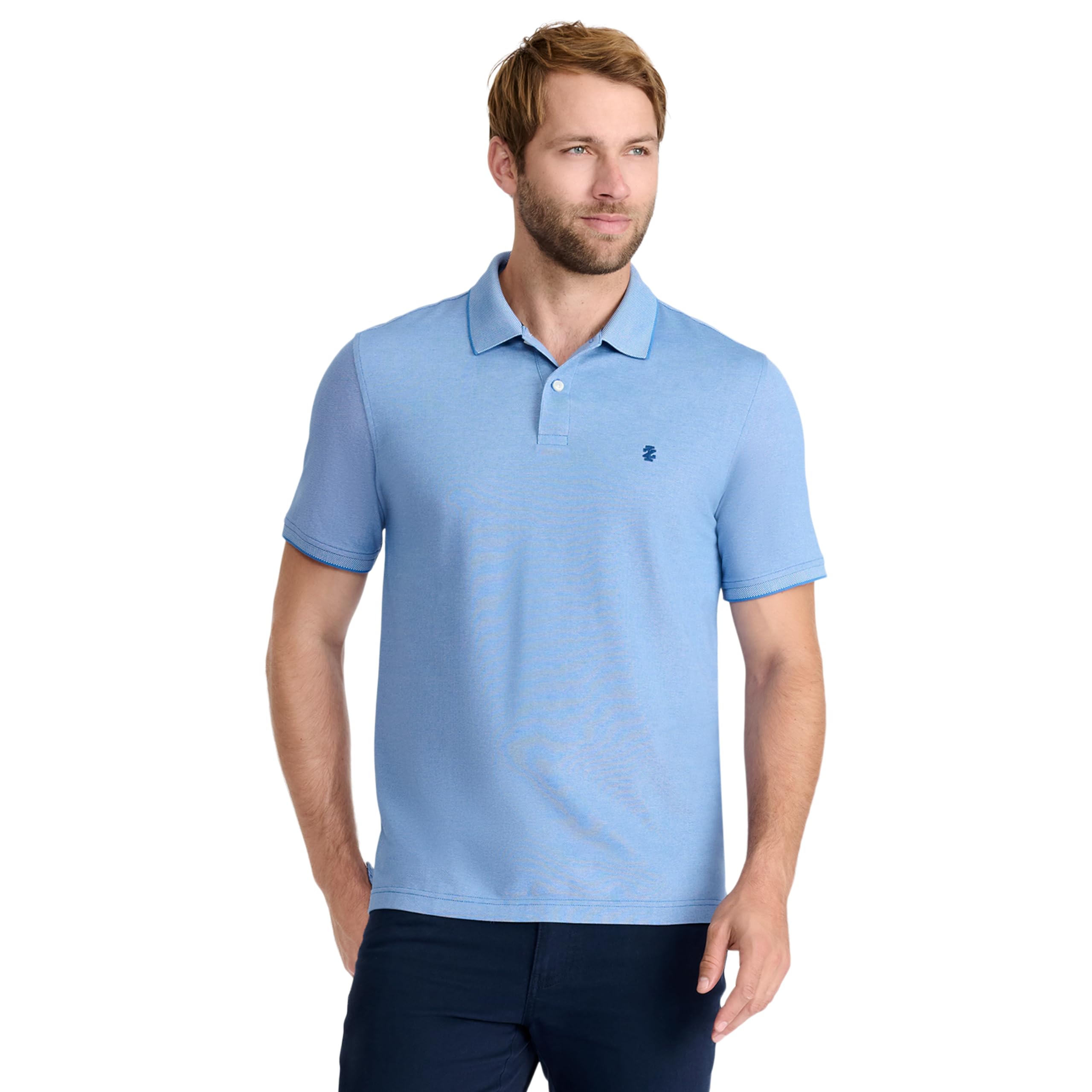 IZOD Men’s Advantage Performance Short-Sleeve Polo Shirt, Bright Cobalt, Medium