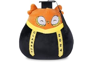 WeightedPlush Squish 14Inch Graduation Owl Plush, Class of 2024 Graduation Brown Owl Stuffed Animal with Graduation Cap Gifts Commemorative Graduation Owl Plushies Pillow