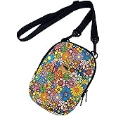 Suobstales Messenger Bag for Women Crossbody Zipper Bag with Adjustable Strap Portable Phone Purse Shoulder Handbag