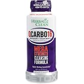 Herbal Clean Qcarbo16 Same-Day Detox Cleanse Drink (16 fl oz) - Grape Flavor Full Body Cleanse* Detox Drink for Moderate Toxin Level*, Vitamin B2 and Vitamin B12 for Men &amp; Women