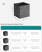 SONGMICS Storage Boxes Set of 6 26x26x28 cm Non-Woven with Handles view 4