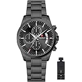 TEARTRACE Watches for Men Luxury Quartz Casual Chronograph 3ATM Waterproof Sport Wrist Watches Multifunctional with Silicone Strap Mens Watches