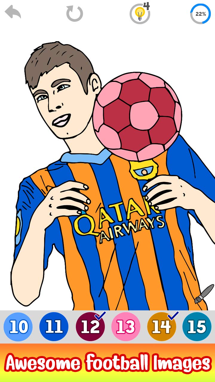 Football Color By Number - Soccer Players Coloring Book:Amazon.co.uk ...
