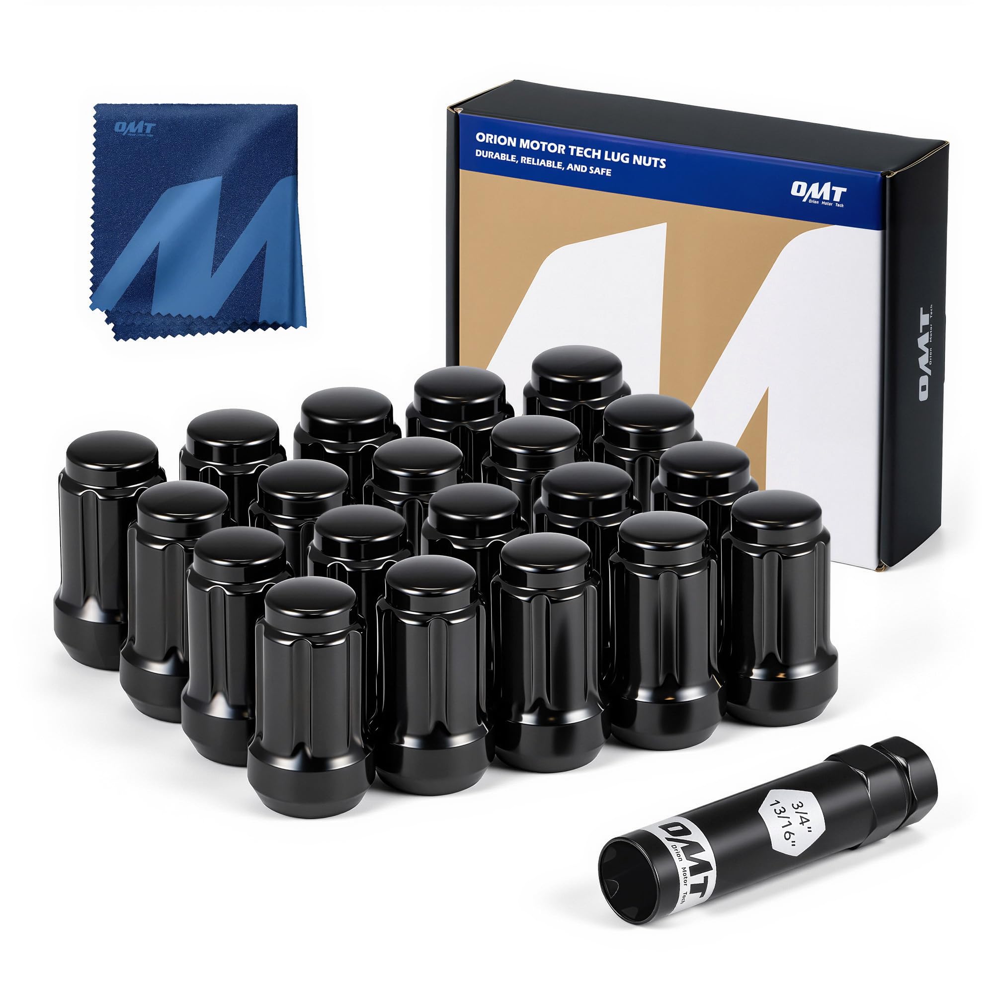 Photo 1 of Orion Motor Tech M12x1.25 Spline Lug Nuts with Cone Seat, Wheel Accessories Compatible with 1993-2022 Nissan Altima, 1988-2022 Nissan Maxima, 1997-2023 Subaru Forester Aftermarket Wheel, Set of 20
