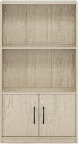 Furinno GRUEN 3-Tier Book Shelf with Cabinet Metropolitan Pine view 6