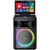 Smart Karaoke Machine with Screen &amp; Lyrics Display, 14.1 Inch HD Screen, Dual Wireless Microphones, Up to 400W, 12Inch Powerful Speaker, Karaoke Machine for Adults, Kids and Singers.