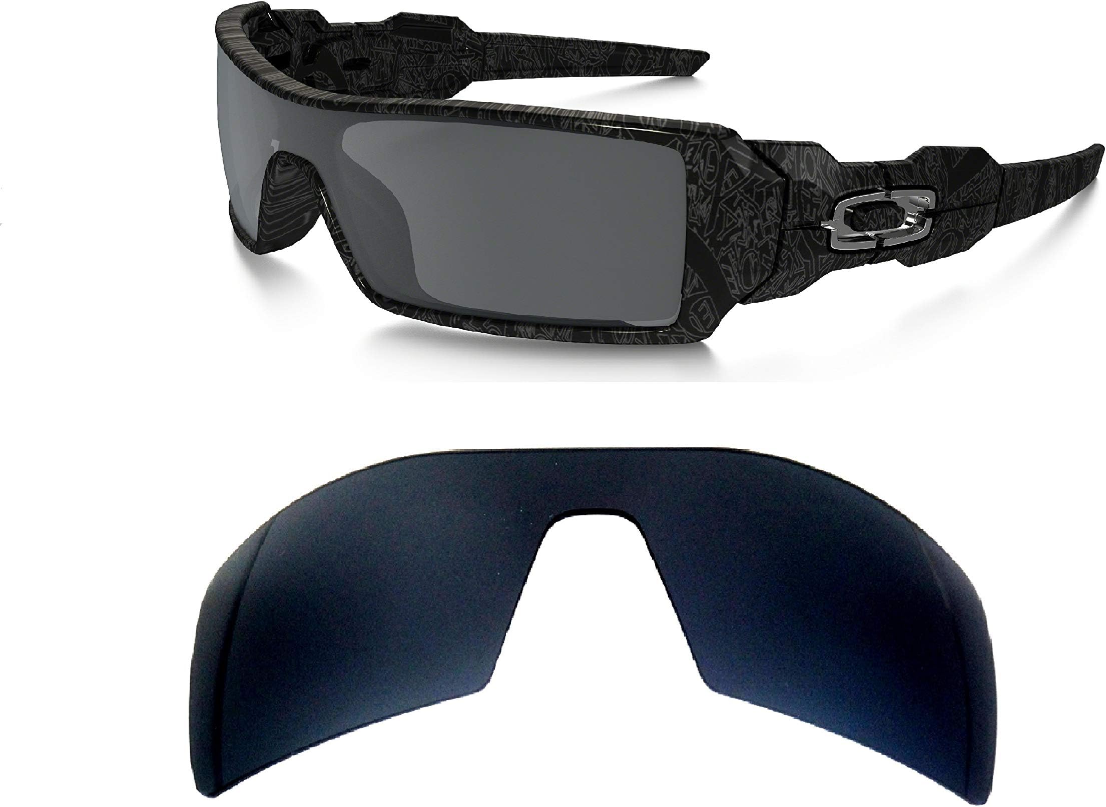 Galaxy Replacement Lenses For Oakley Oil Rig Sunglasses Black Polarized