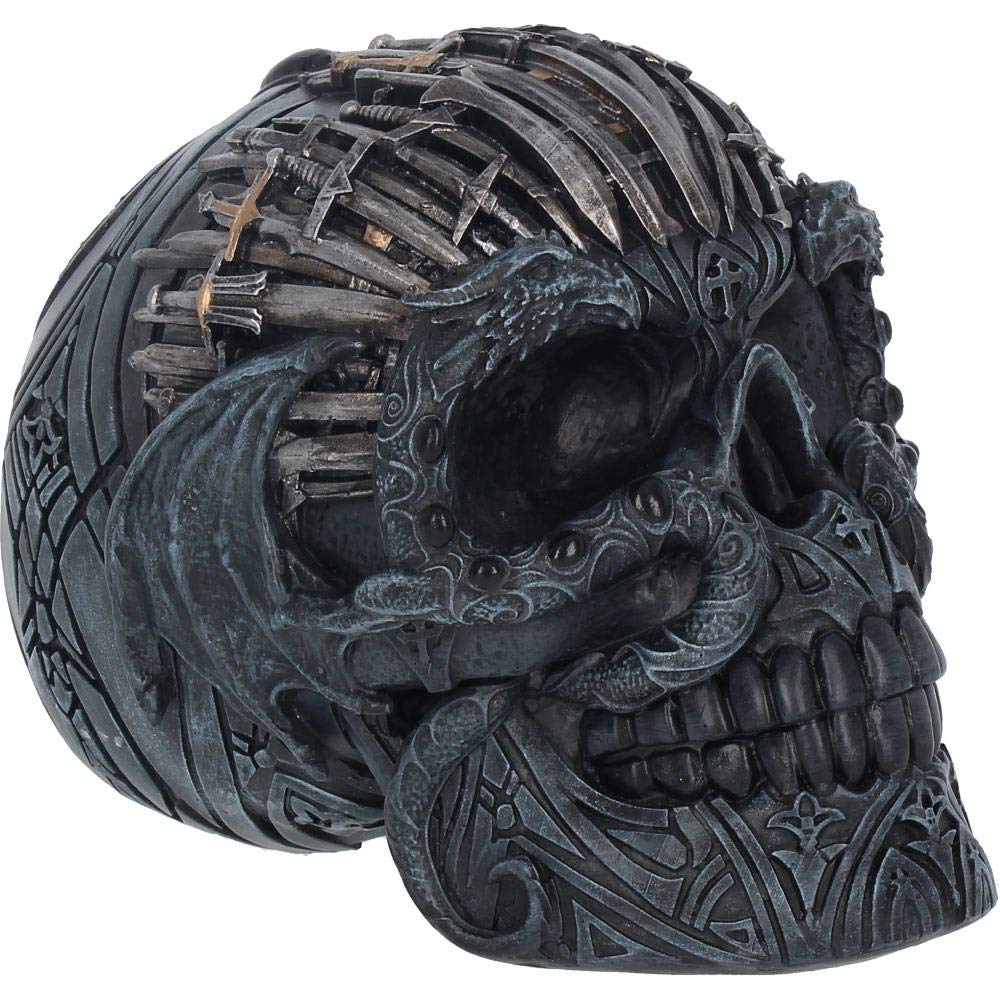 Nemesis Now Sword Skull 18.5cm Figurine, Resin, Black