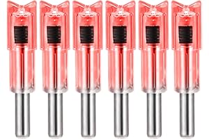DEEPOWER Lighted Nocks for Crossbow Bolts 6-Pack Arrow Nocks for .300"/7.62mm Inside Diameter with ON/Off Switch Archery Nocks for Archery Hunting