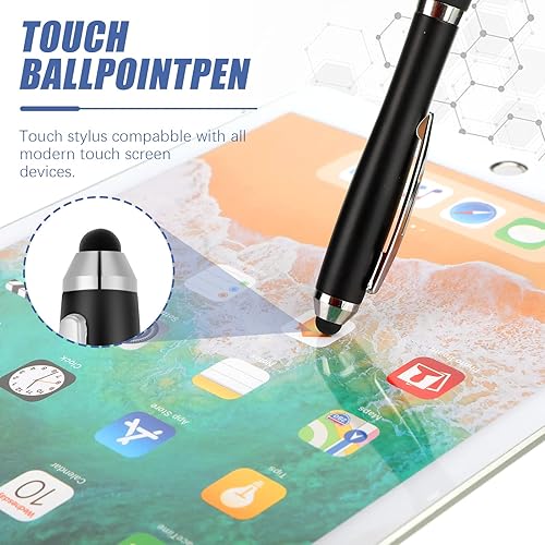 24 Pcs Ballpoint Writing Pens with Stylus Tips Retractable 1mm