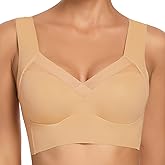 WOWENY Seamless Bras for Women Sleep Leisure Sports Yoga Bra Padded Wireless Thin Soft Comfy Pullover Tops Plus Size