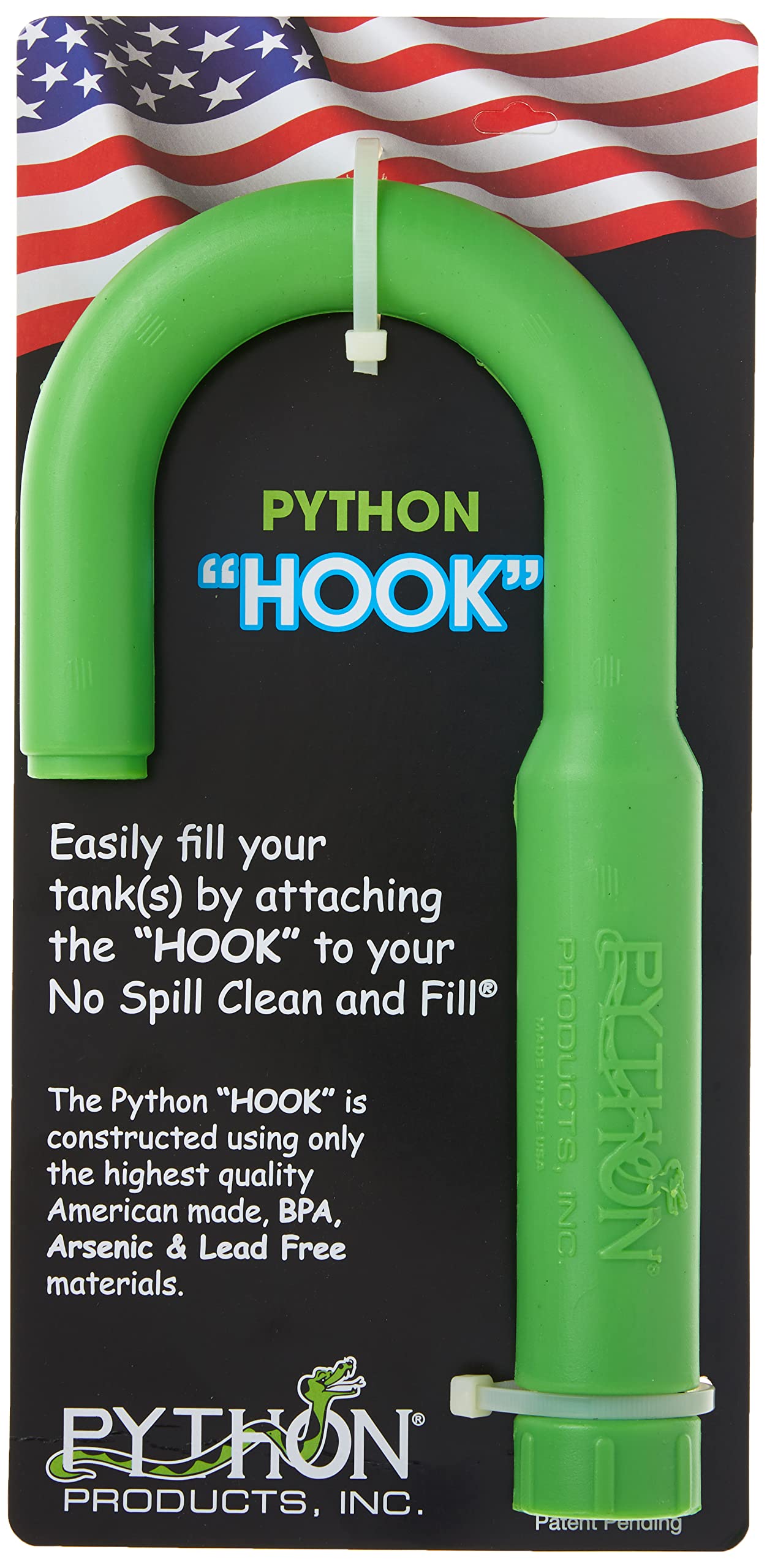 PYTHON Hands Free Hook, Green, 14 x 3.8 x 26 centimetres