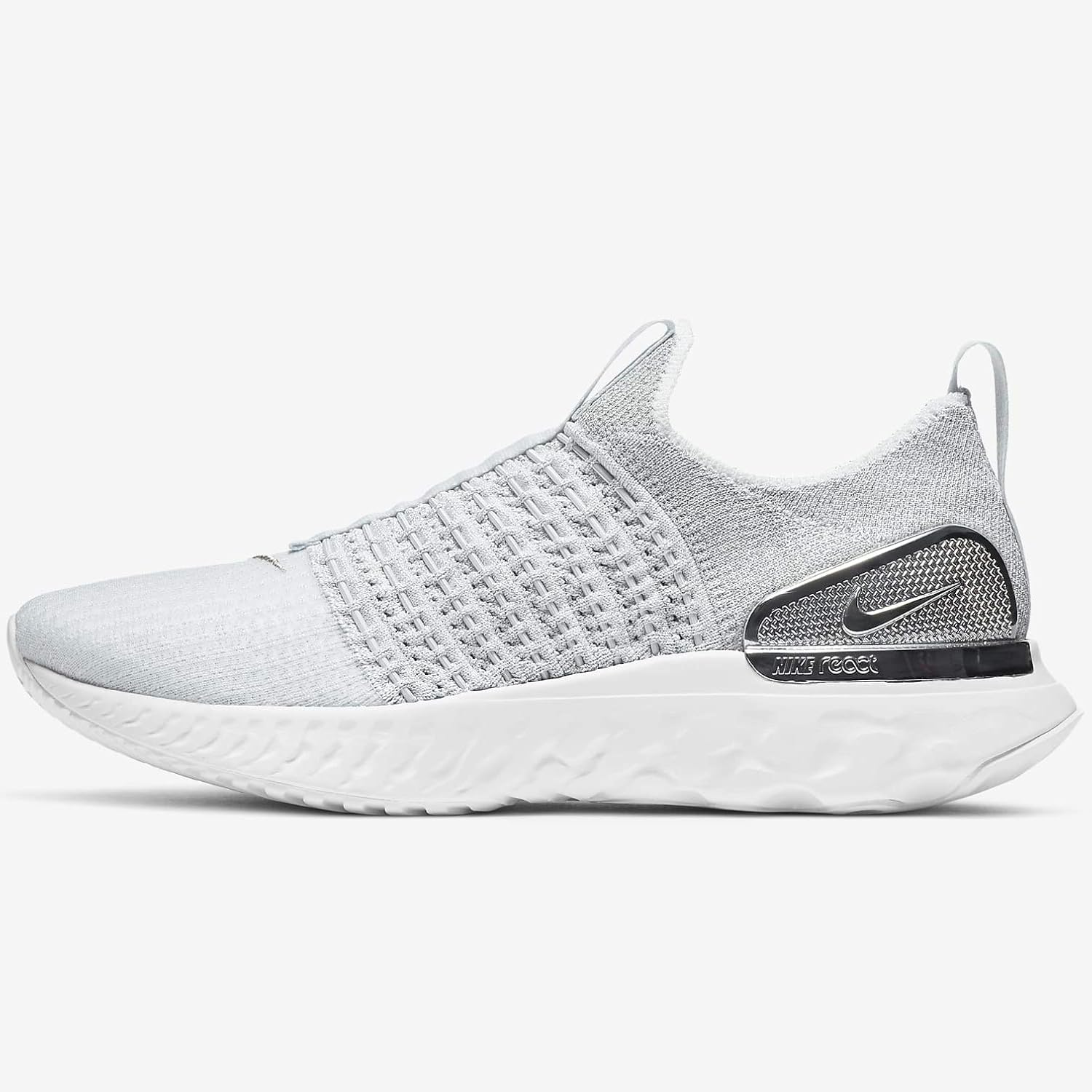 Amazon Co Jp ナイキ Nike リアクトファントムラン フライニット2プレミアム W Reactphantomrun Fk2prm ピュアプラチナム ホワイト シルバー Cz40 002 国内正規品 25 0cm スポーツ アウトドア