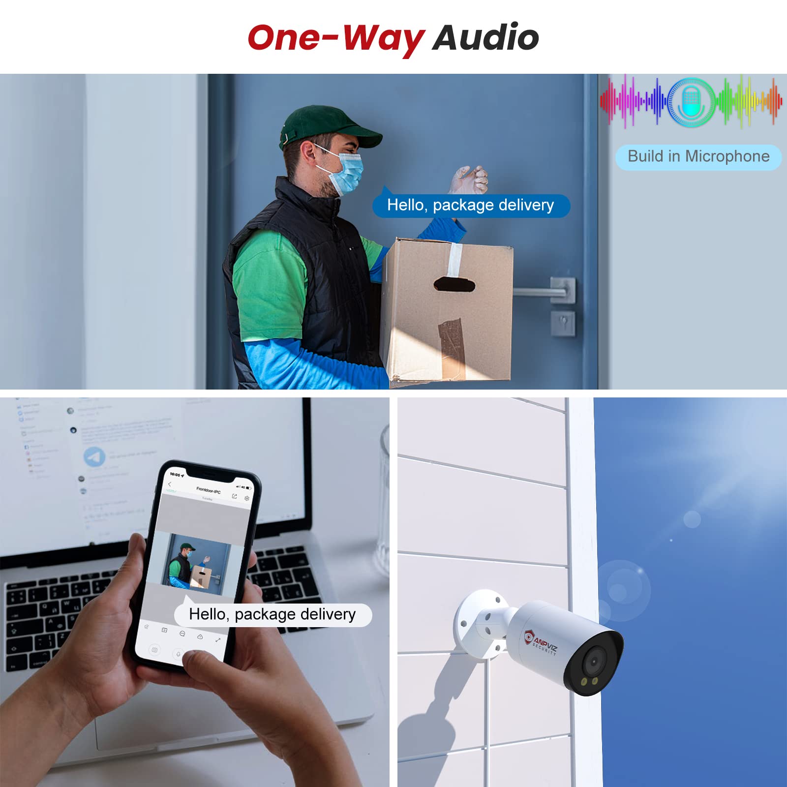 Anpviz 6MP Bullet PoE IP Camera with Human & Vehicle Detection, Security IP Camera Outdoor Indoor, 100ft Smart Color Night Vision, 2.8mm Lens, MicroSD Slot(up to 256GB) for 24/7 Recording (U Series)