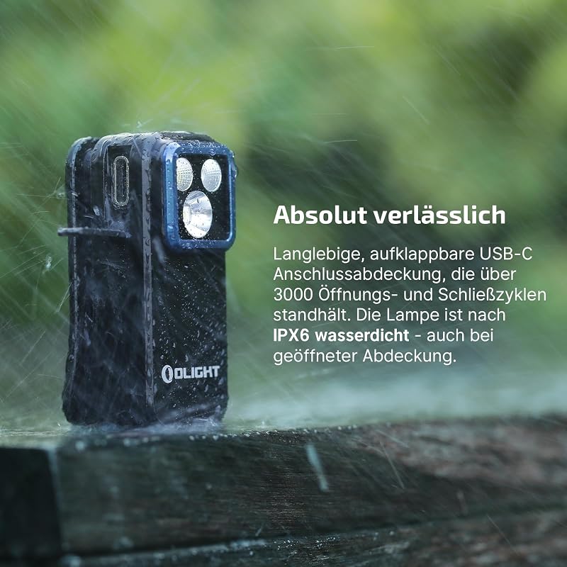Oclip Pro Mini clip EDC-Taschenlampe mit Wiederaufladbare 500LM 120M