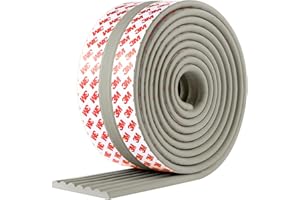 Dovesail Baby Proofing Edge Corner Protector, 16.4 ft Edge Guards Padding with 3M Adhesive, Extra-Wide Soft Rubber Foam Padding, Furniture,Sharp Edge Safety Corner Edge Bumper Guard-Gray