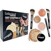 bellapierre Get Started Kit | Includes 2 Mineral Foundations, 1 Blush, & 1 Bronzer | Mineral Makeup Essentials | Non-Toxic and Paraben Free | Oil and Cruelty Free | Long Lasting Formulas – Dark