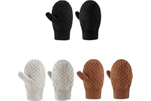 YVNEHCN Baby Knit Mittens Toddler Boys Girls Gloves Winter Infant Newborn No Scratch Mitten 0-3 Years