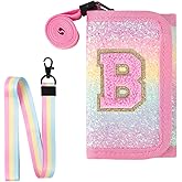 XSUIOY Kids Wallet for Girls Ages 3 4 5 6 7 8 9,Personalized Initial Girls Wallet Cute Toddler Wallet with Magic Sticker,Trifold Novelty Coin Purse Birthday Gifts for Kids(B)