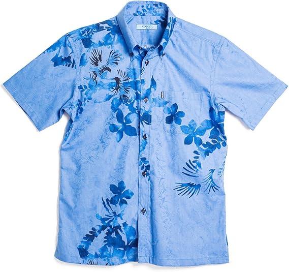 Amazon Co Jp かりゆしウェア 沖縄版 アロハシャツ Majun マジュン かりゆし 結婚式 Mens 半袖シャツ ボタンダウン ポイントバード 服 ファッション小物