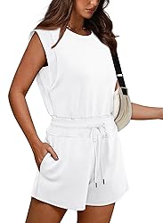 OFEEFAN White Rompers for Women Dressy Casual