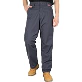 BOCOMAL FR Stretch Pants for Men Lightweight Ripstop Relaxed Casual Style | 7oz 98%Cotton 2%SP,Fire Retardant Flame Resistant NFPA2112 CAT2 UL,Water Stain Repellent 6 Pockets Flexible Work Jeans