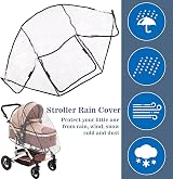 AXERHK Universal Rain Cover for Pushchair Transparent Pram Stroller Weather view 4
