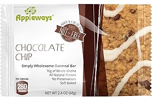 Appleways Whole Grain Chocolate Chip Oatmeal Bar | 2.4 Oz | Pack of 12