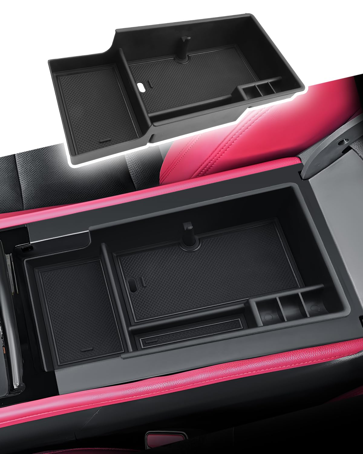 Photo 1 of CDEFG Center Console Organizer Tray for Chevy Blazer EV 2024 2025 LT/RS Accessories Armrest Storage Box Insert Tray