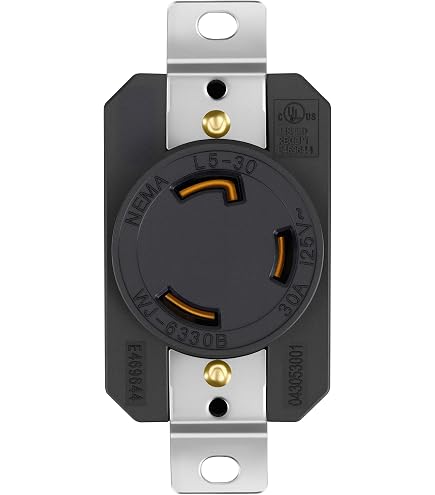 Nema L5-30R 30A 125V 2 Pole 3 Wire Industrial Grade Locking Female