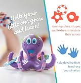 Nuby Octopus Floating Bath Toy Sensory Development 3 Rings Included view 2