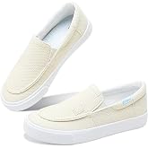 Obtaom Slip On Shoes Canvas Slip On Sneakers Comfy Arch Support Loafers Casual Canvas Fashion Sneaker