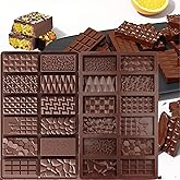 2Pcs Chocolate Bar Mold，12 Cavities Non-Stick Chocolate for Stuffed Pistachio Bars， Silicone Molds For Baking，Break Apart Candy Molds for Cake Decorations