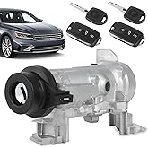 1K0905851B Ignition Switch Lock Cylinder with Key for Jetta 2006-2018, 2004-2011 Golf, 2006-2009 Rabbit, 2007-2011 EOS, 2012-2019 Passat, 2008-2011 Tiguan, Replace 1K0905841 1K0905865