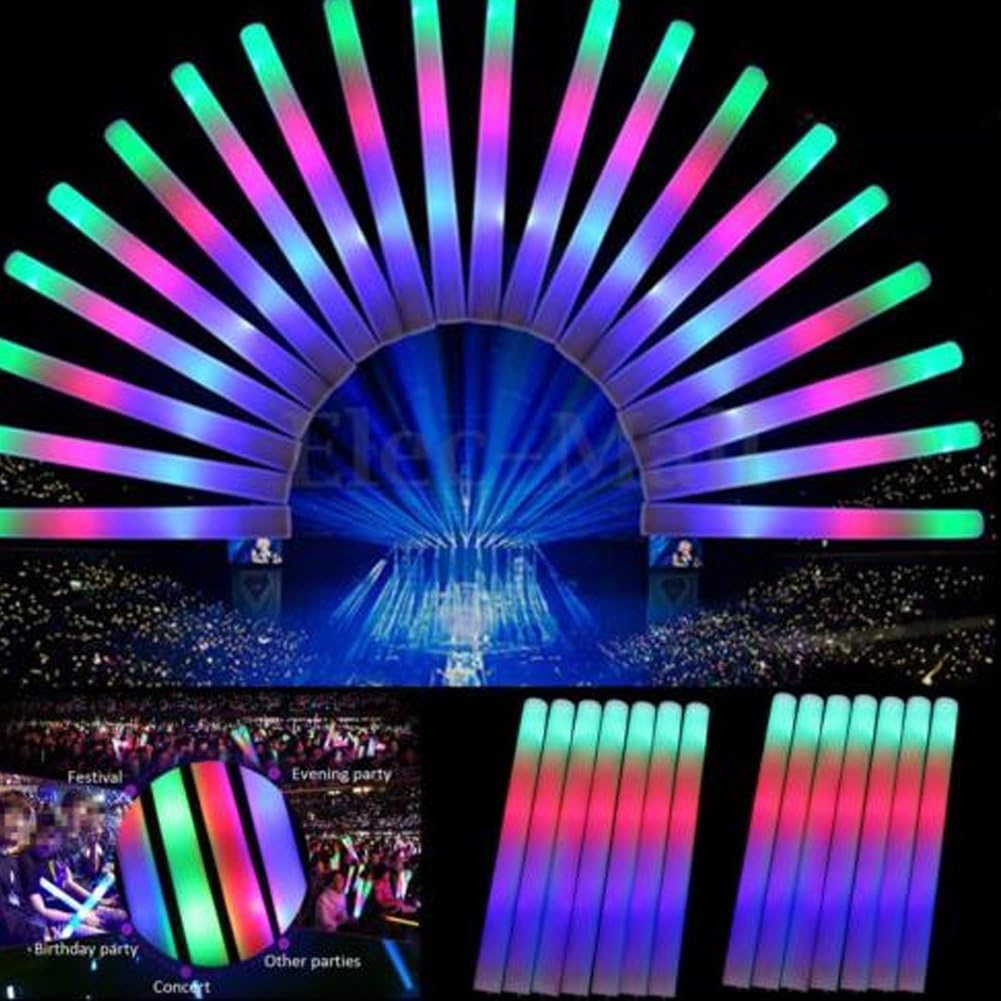 LYFF 30 Colored Foam Stick for Concert and Party Essentials ,Decorated at Night, Long Duration