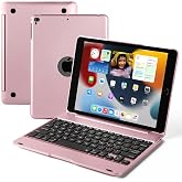 scukous Premium Bluetooth Keyboard Case for iPad 9.7-inch Compatible with New iPad 6th/5th Gen, iPad Pro 9.7, iPad Air 2/1 Smart Wireless Keyboard Case 360&deg; Full Protection Cover (Rose Gold)