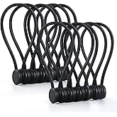 DSJIFGEW Magnetic Cable Ties – Reusable Silicone Magnetic Cord Organizers for Bundling, Fridge Clips, Book Markers & More – Assorted Colors for Efficient Cable Management (All Black, 12-Pack)