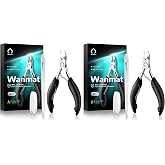 Toe Nail Clipper for Ingrown or Thick Toenails,Toenails Trimmer and Professional Toenail Nipper for Seniors with Stainless Steel Surper Sharp Blades (Pack of 2)