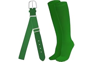 Dxhycc Youth Baseball Socks and Belt Combo Set Softball Baseball Socks and Belt Elastic Waist Belt for Youth Boys Girls