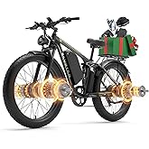 Ekubyka Ekellaka 9000W Dual Motor Electric Bike for Adults, 48MPH Fast Ebike with 52V 36Ah Removable Battery, Up to 100 Miles Long Range, 24/26-Inch Fat Tire, Shimano 7-Speed, Commuter E-Bike