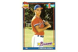 1991 Topps Baseball #333 Chipper Jones Rookie Card