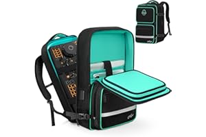 SNIGJAT DJ Controller Case for DDJ-FLX4/ DDJ 400/ DDJ-REV1/ DDJ-SB3, Padded DJ Backpack with USB Charging Port, DJ Controller Bag with Multi-pocket for 15.6" Laptop, Headphones, Cables, DJ Accessories