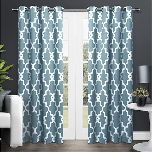 Amazon Com Exclusive Home Curtains Ironwork Sateen Woven Blackout