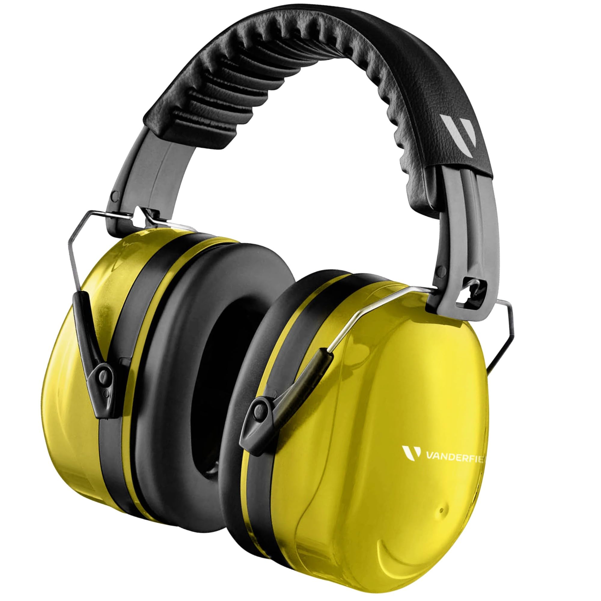 Vanderfields Premium Ear Defenders - Hearing Protection Earmuffs - Broad Spectrum Sound Reduction 36 dB at 2K Hz Noise Cancelling - Headset Noise Cancellation Adults and Teens - Yellow — image 1
