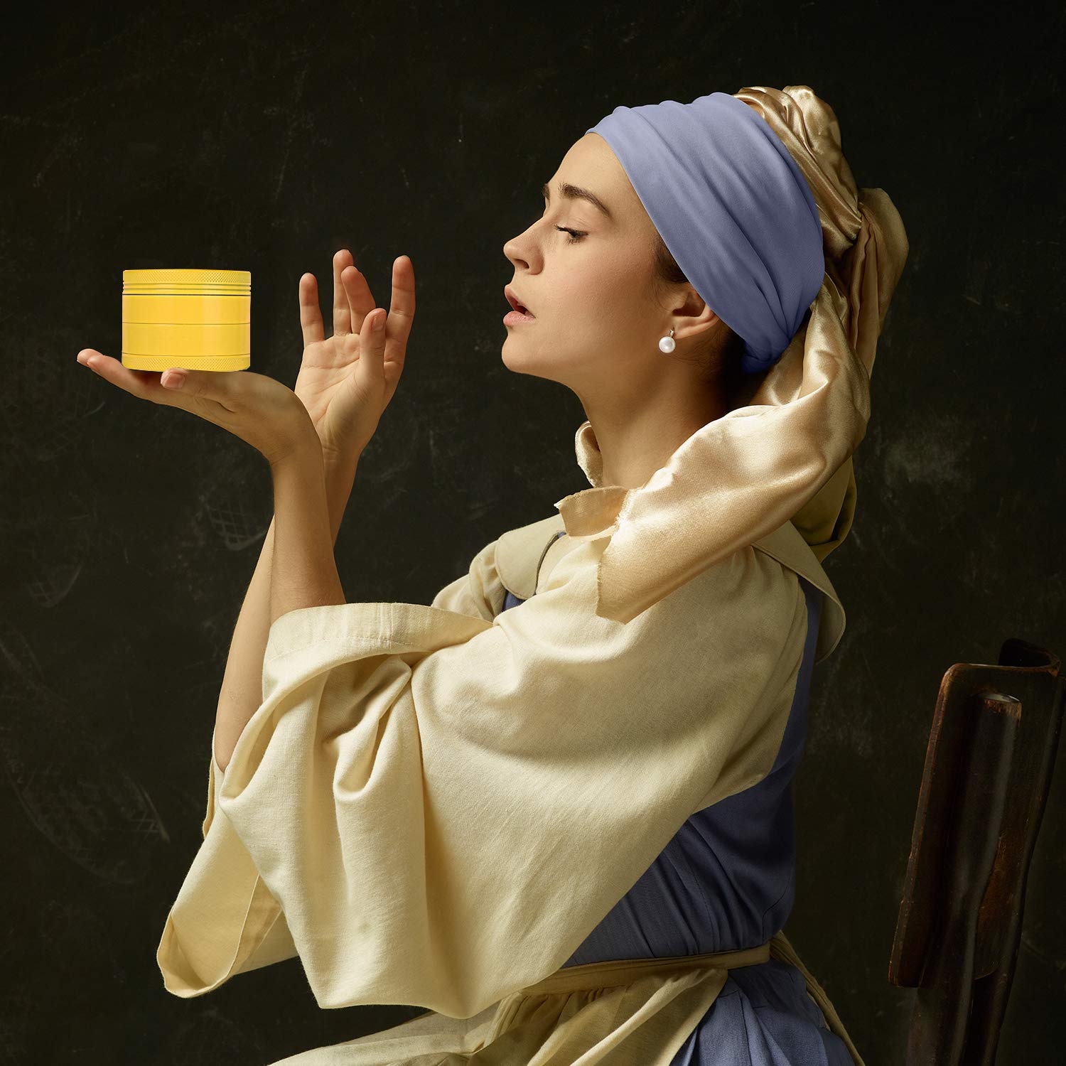 Non Stick Ceramic Herb Grinder - Sharper, Easier Movement, Extra Tough Sealed Aluminum, Food Safe, Easy to Clean, No Bad Odors or Taste. 2.5 Inch Diameter, 1.85 Inches Tall Color Space Gray