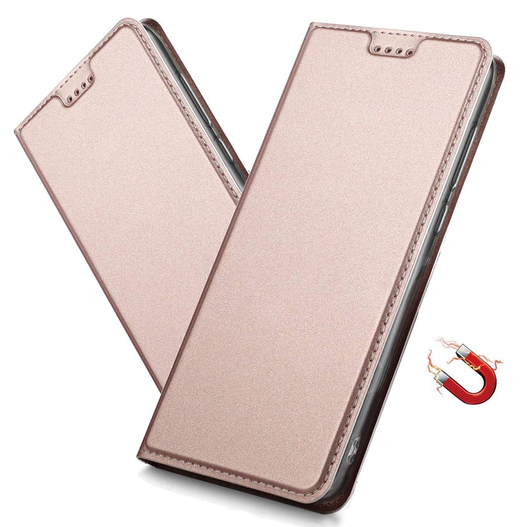 MRSTER Samsung Galaxy A51 5G Case, Samsung A51 5G Premium PU Leather Cover with Hidden Magnetic Adsorption Shockproof Flip Wallet Case for Samsung Galaxy A51 5G. DT Pink