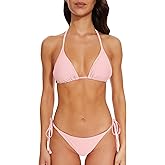 Jonathan Swim Women Two Piece Bikini Swimsuit Halter Triangle Top, String Tie Side Sexy Swimwear Bathing Suits