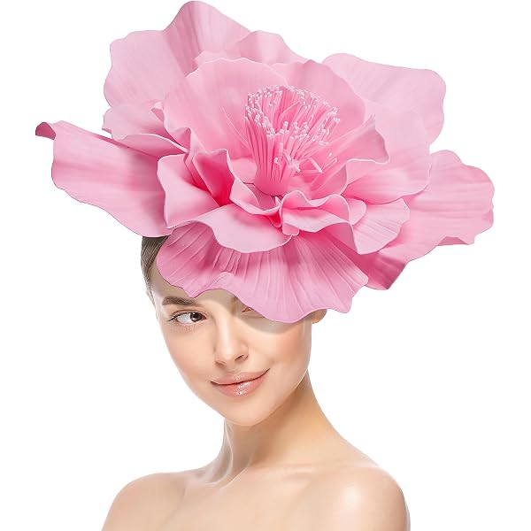 Amazon.com: LDFWAY Large Flower Fascinators Womens Derby Hat  display picture 1