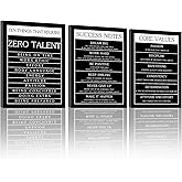 Motivational Wall Decor Inspirational Office Wall Art Decor Posters Prints 3 Pieces Positive Canvas Print Picture for Workplace Classroom Dorm Living Room 12”x16”x3pieces
