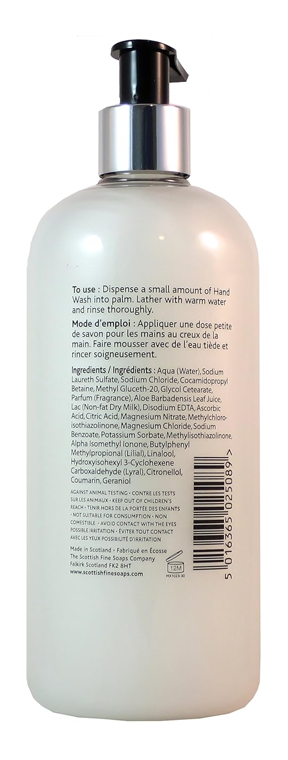 Scottish Fine Soaps Au Lait Liquid Hand Wash - XLARGE (500ml/17.5 oz) : Beauty